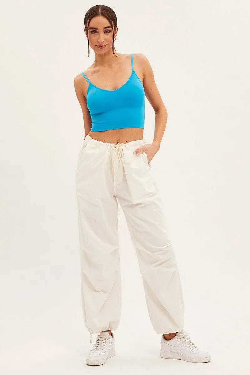 Blue Crop Singlet Top Seamless sold by Ally Fashion product image thumbnail 2