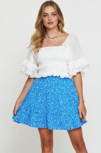 Print Flare Skirt Mini High Rise sold by Ally Fashion