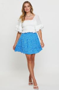 Print Flare Skirt Mini High Rise sold by Ally Fashion