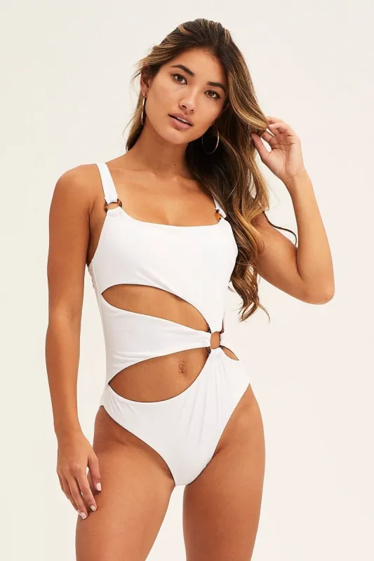 White Swimsuit One Piece sold by Ally Fashion