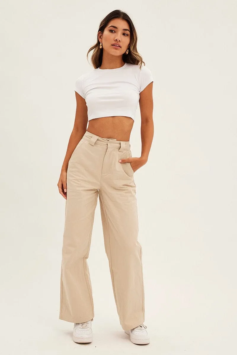 White T Shirt Short Sleeve Crew Neck sold by Ally Fashion product image thumbnail 2