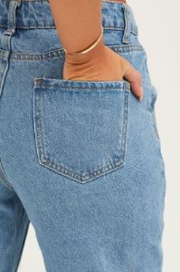 Blue Carpenter Denim Jeans High Rise sold by Ally Fashion
