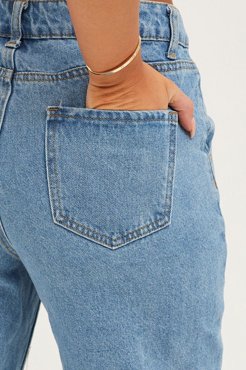 Blue Carpenter Denim Jeans High Rise sold by Ally Fashion product image thumbnail 6