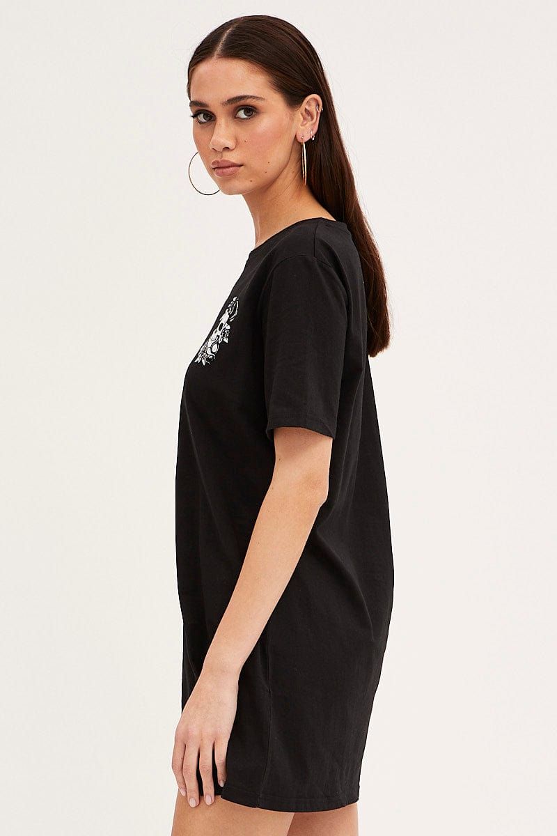 Black T-Shirt Dress sold by Ally Fashion product image thumbnail 4