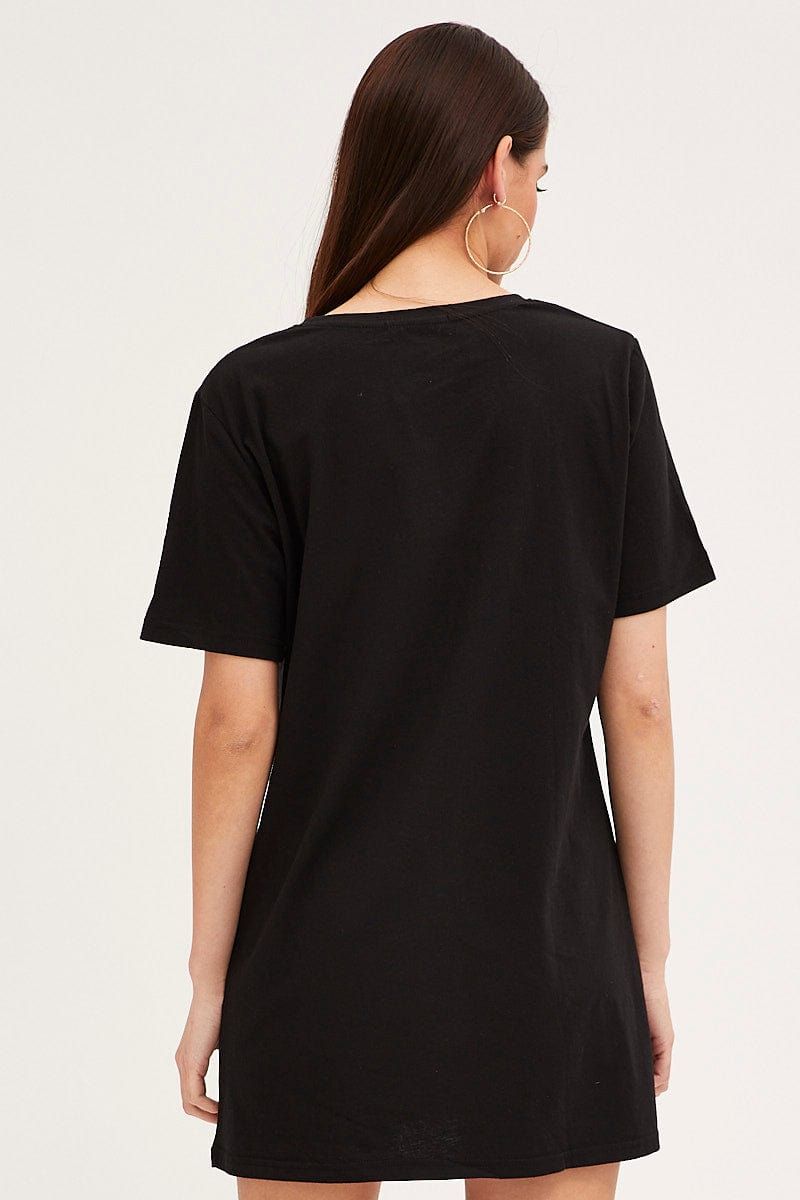 Black T-Shirt Dress sold by Ally Fashion product image thumbnail 5