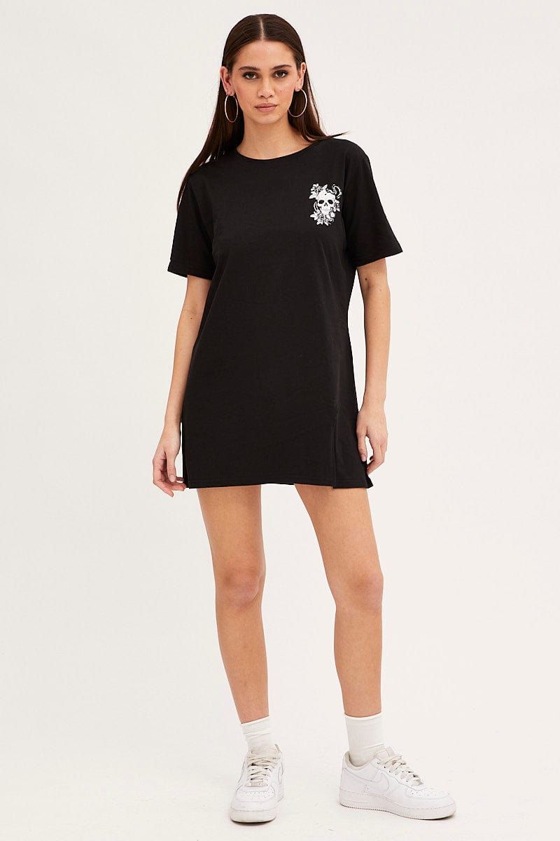Black T-Shirt Dress sold by Ally Fashion product image thumbnail 2