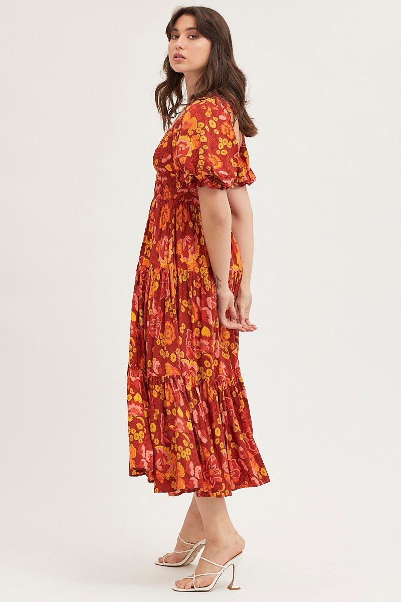 Print Maxi Dress Short Sleeve sold by Ally Fashion product image thumbnail 4
