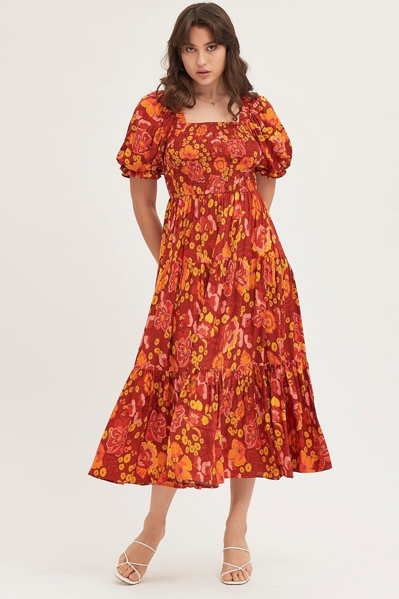 Print Maxi Dress Short Sleeve sold by Ally Fashion product image thumbnail 3