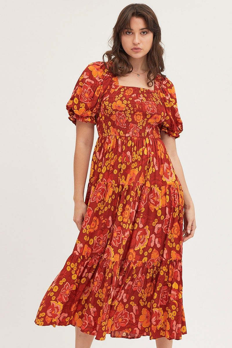 Print Maxi Dress Short Sleeve sold by Ally Fashion product image thumbnail 2