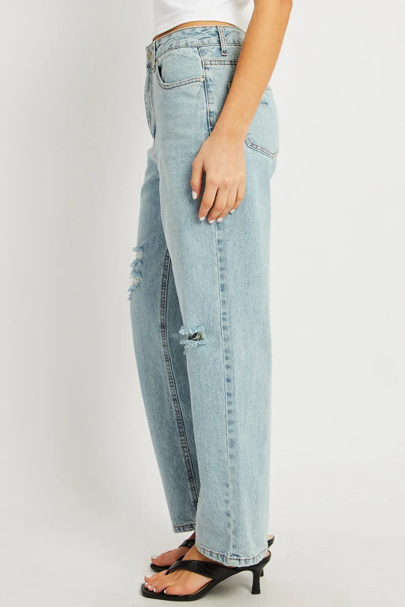 Denim Straight Jean Mid Rise sold by Ally Fashion product image thumbnail 5