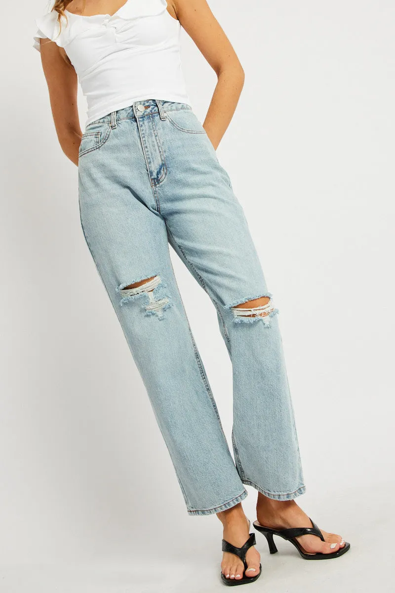 Denim Straight Jean Mid Rise sold by Ally Fashion product image thumbnail 2