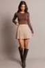 Brown Check Tennis Skirt Mini sold by Ally Fashion
