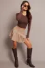 Brown Check Tennis Skirt Mini sold by Ally Fashion