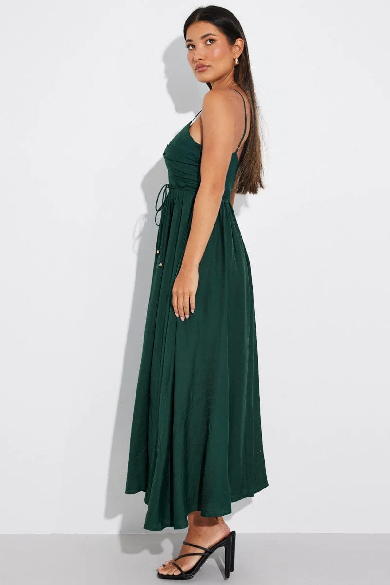 Green Twist Front Detail Maxi Dress sold by Ally Fashion product image thumbnail 4