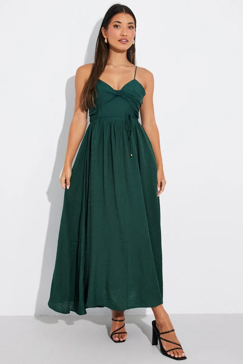 Green Twist Front Detail Maxi Dress sold by Ally Fashion product image thumbnail 2