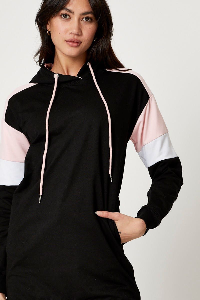 Black Tunic Sweat Hoodie sold by Ally Fashion product image thumbnail 5