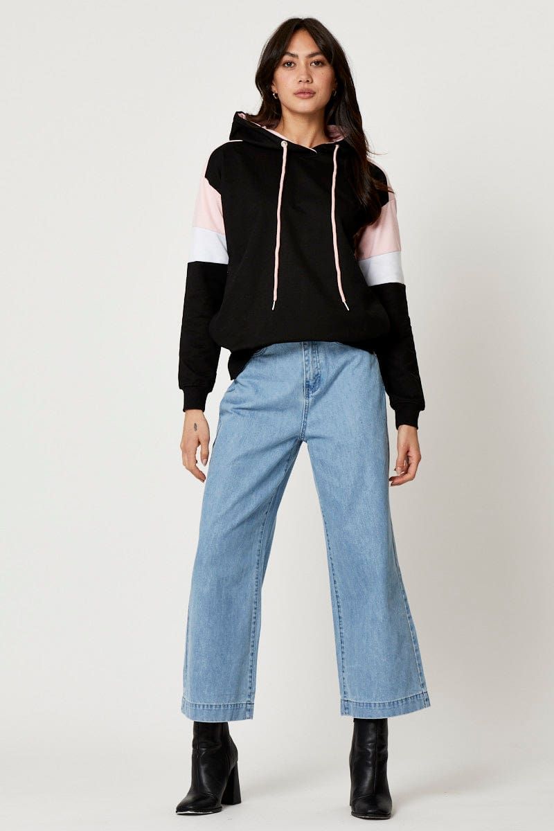 Black Tunic Sweat Hoodie sold by Ally Fashion product image thumbnail 2