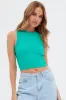 Green Tank Top Crew Neck Seamless sold by Ally Fashion
