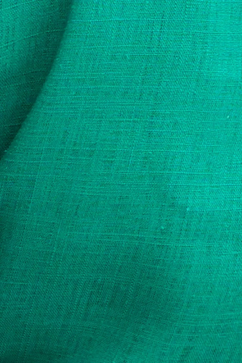 Green Tie Bolero Short Sleeve Linen Blend sold by Ally Fashion product image thumbnail 5