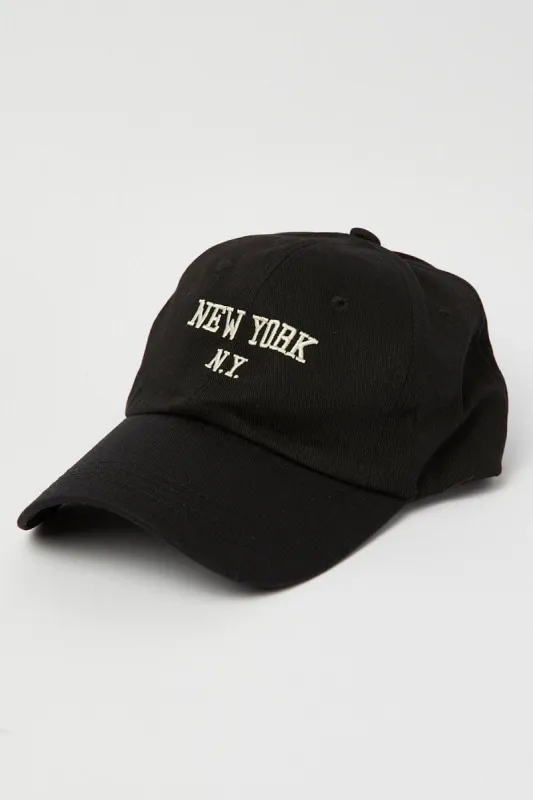 Black New York Dad Cap sold by Ally Fashion