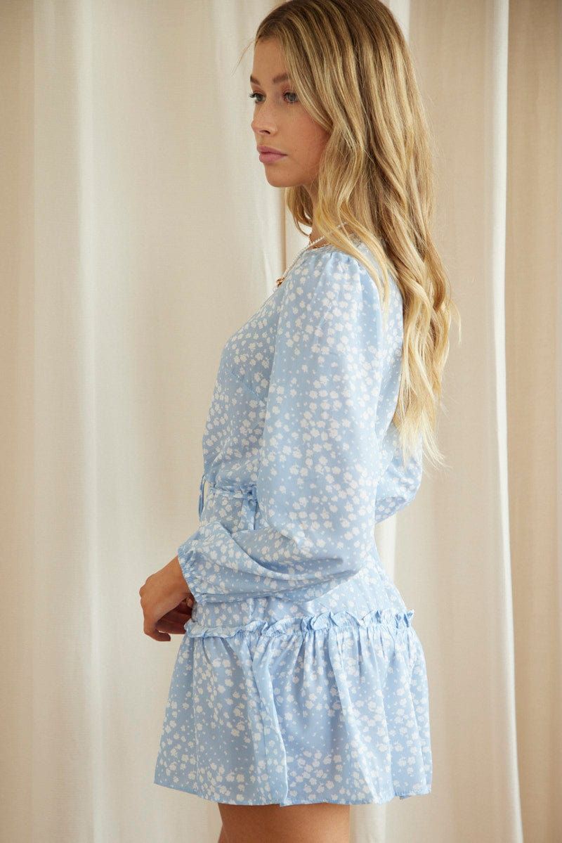 Print Mini Dress Long Sleeve sold by Ally Fashion product image thumbnail 4