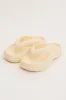 White Chunky Flat Slides sold by Ally Fashion