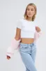 Pink Check Crop Knit Cardigan Check sold by Ally Fashion