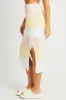 Multi Stripe Knit Skirt Midi Crochet sold by Ally Fashion