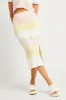 Multi Stripe Knit Skirt Midi Crochet sold by Ally Fashion