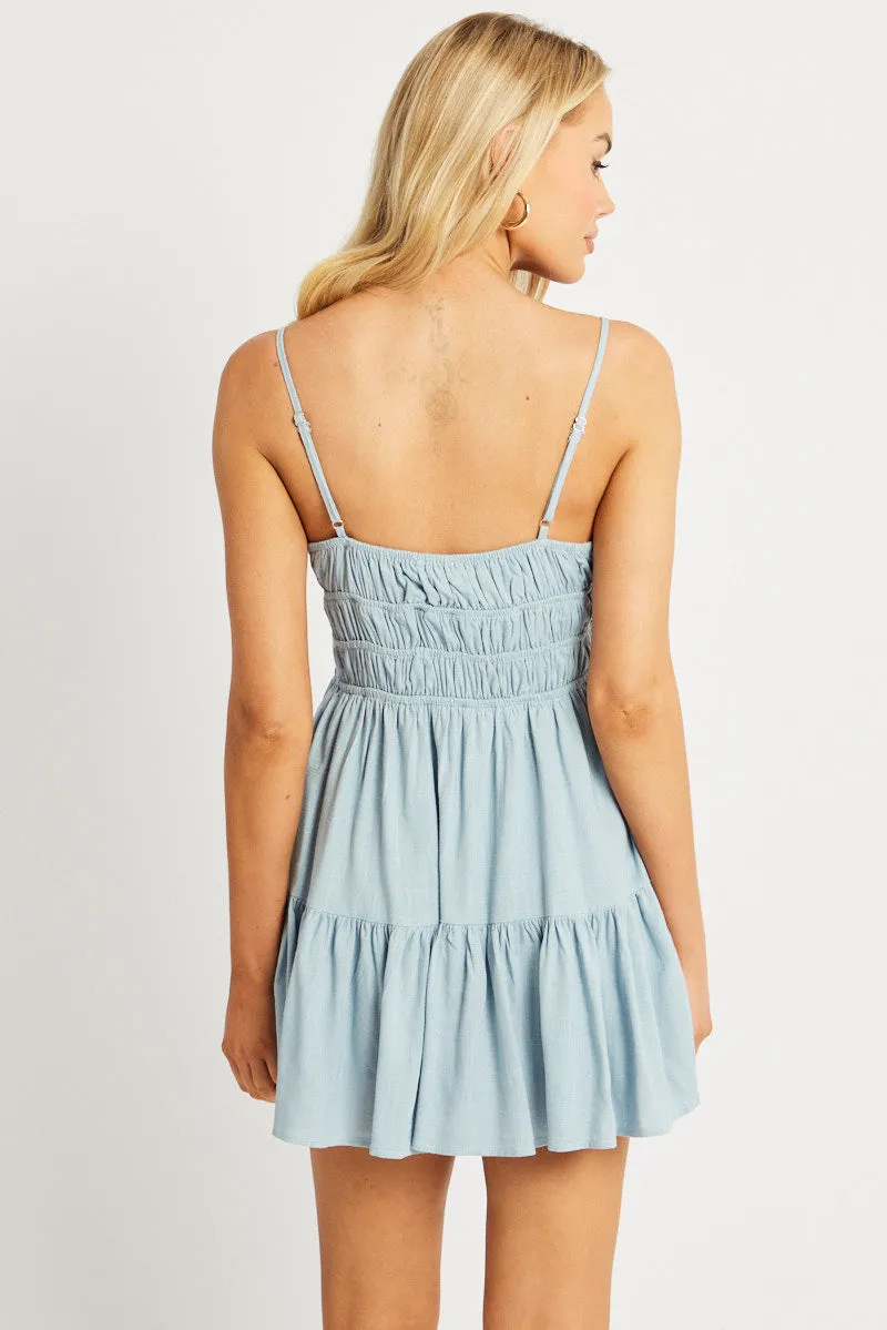 Blue Fit And Flare Dress Mini sold by Ally Fashion product image thumbnail 5