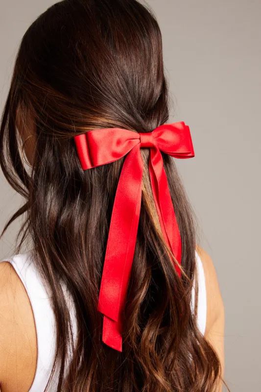 Red Bow Hair Clip sold by Ally Fashion