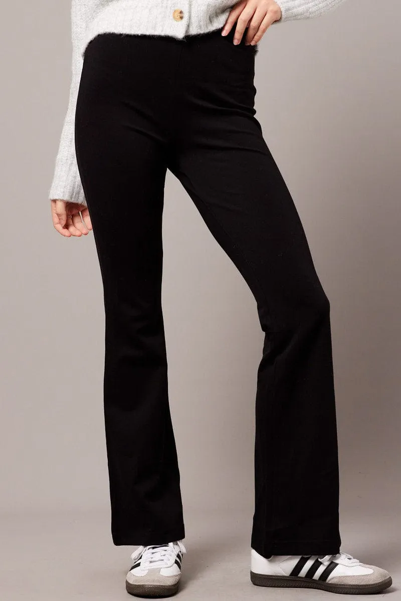 Black Flare Leg Pants Ponte sold by Ally Fashion product image thumbnail 3