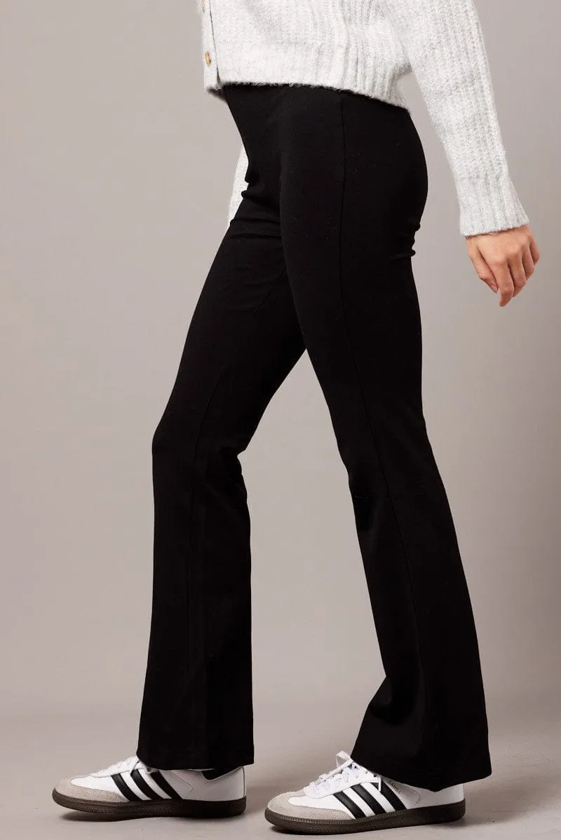 Black Flare Leg Pants Ponte sold by Ally Fashion product image thumbnail 4