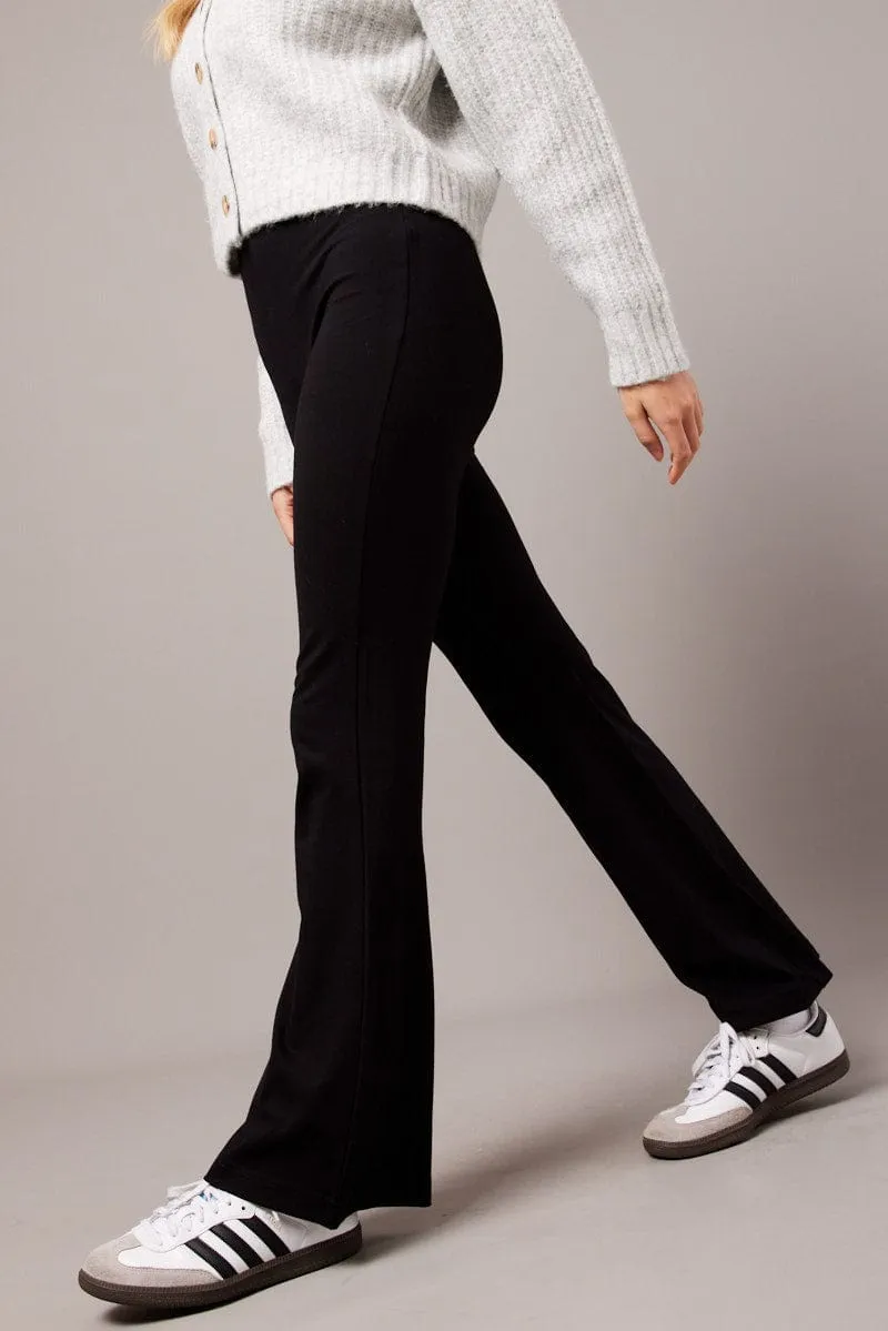 Black Flare Leg Pants Ponte sold by Ally Fashion