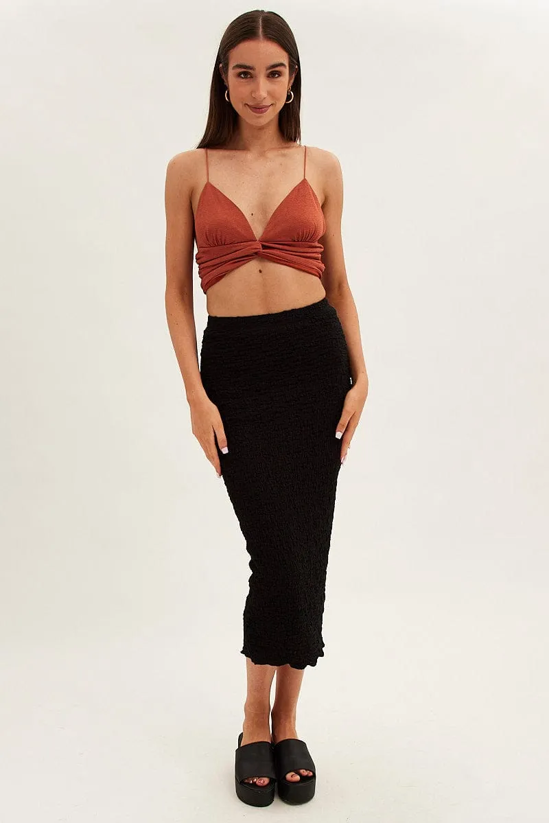 Black Midi Skirt High Rise Pencil sold by Ally Fashion product image thumbnail 3