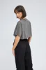 Grey Crop Tee Short Sleeve Graphic Eagle sold by Ally Fashion