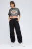 Grey Crop Tee Short Sleeve Graphic Eagle sold by Ally Fashion