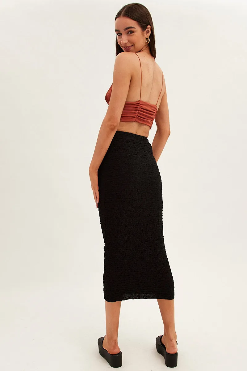 Black Midi Skirt High Rise Pencil sold by Ally Fashion product image thumbnail 5