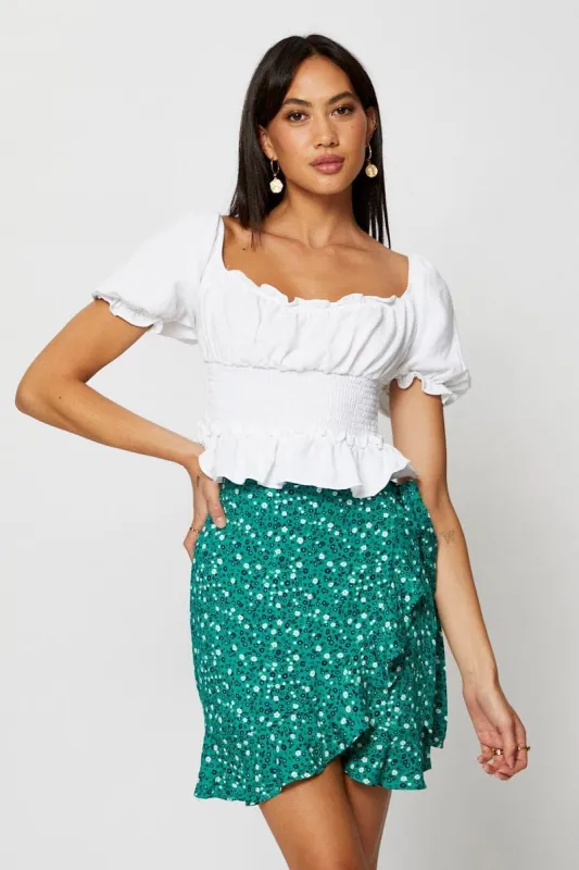 Print Wrap Skirt Mini sold by Ally Fashion