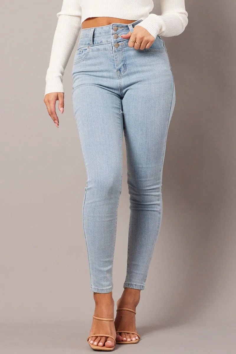 Denim Skinny Jean High Waist sold by Ally Fashion product image thumbnail 3