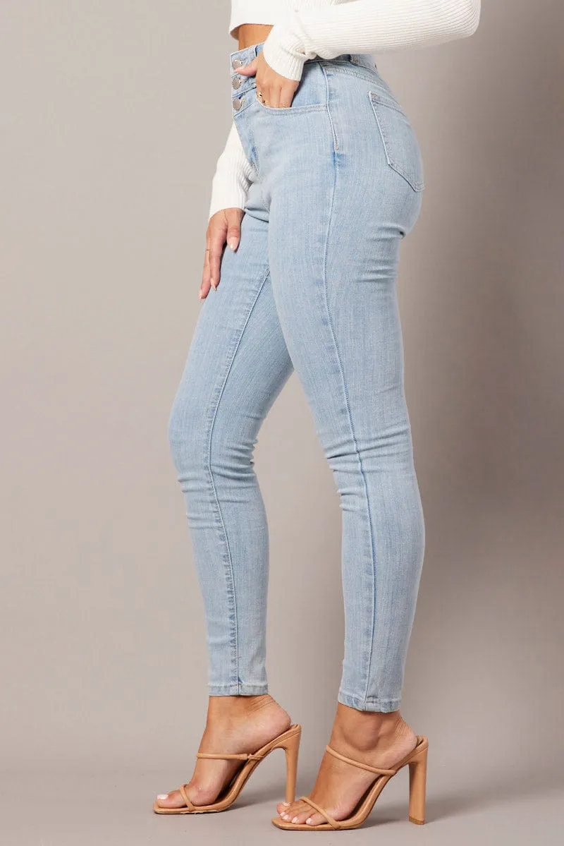 Denim Skinny Jean High Waist sold by Ally Fashion product image thumbnail 4