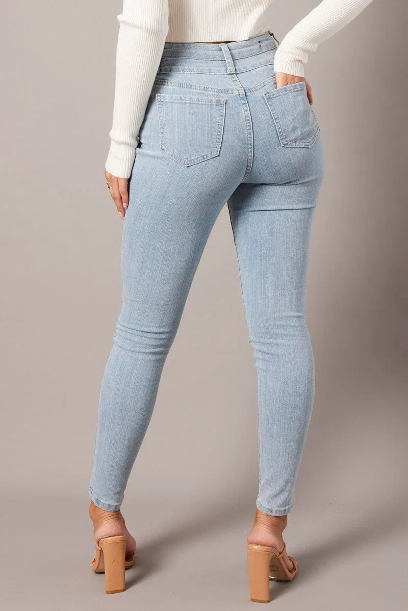 Denim Skinny Jean High Waist sold by Ally Fashion