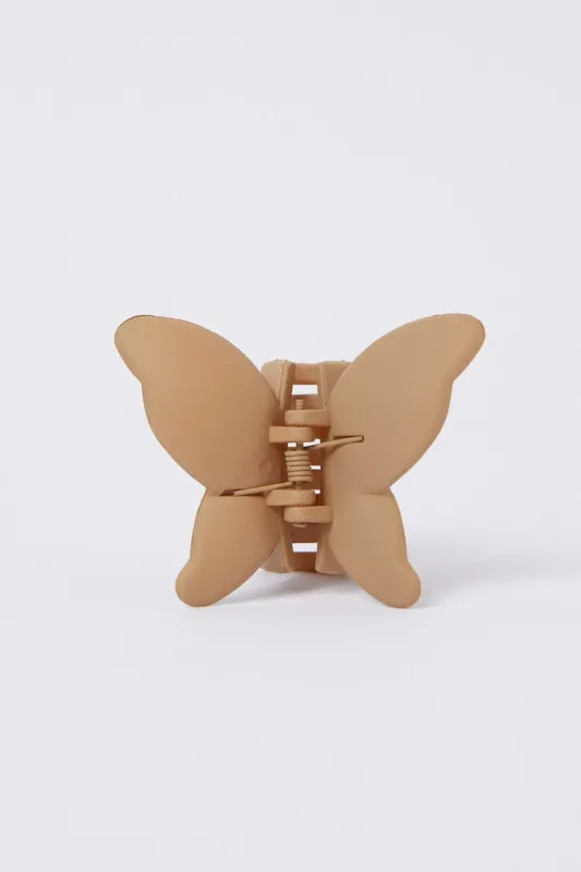 Brown Butterfly Claw Clip sold by Ally Fashion