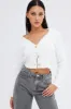 White Fluffy Cardigan sold by Ally Fashion