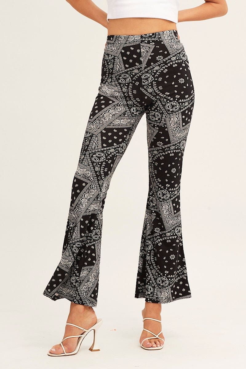 Boho Print Flare Pant Mid Rise Print sold by Ally Fashion product image thumbnail 2