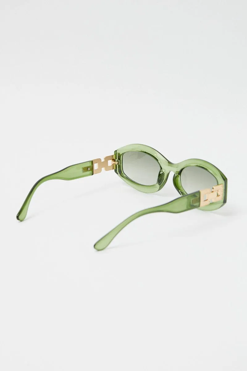 Green Fashion Sunglasses Gold Hardwear Detail sold by Ally Fashion product image thumbnail 3