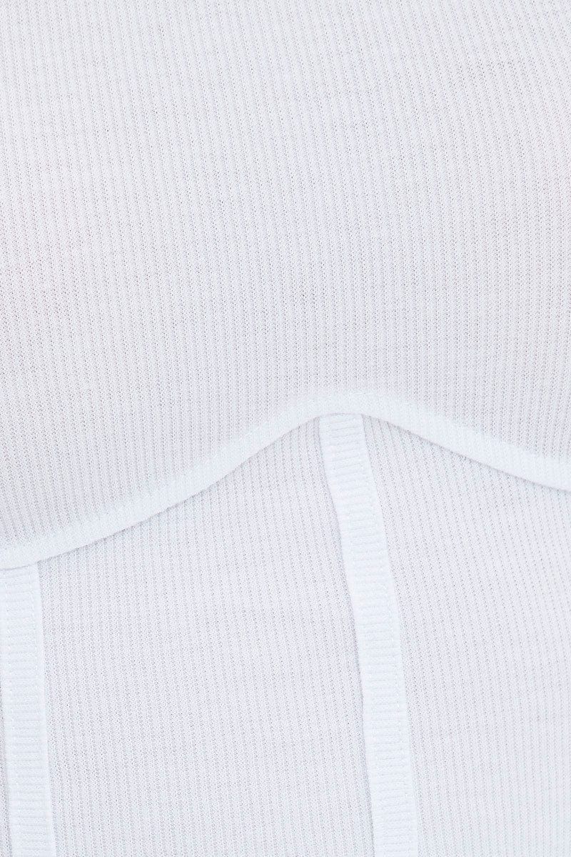 White Tank Top Round Neck Croset Details sold by Ally Fashion product image thumbnail 6