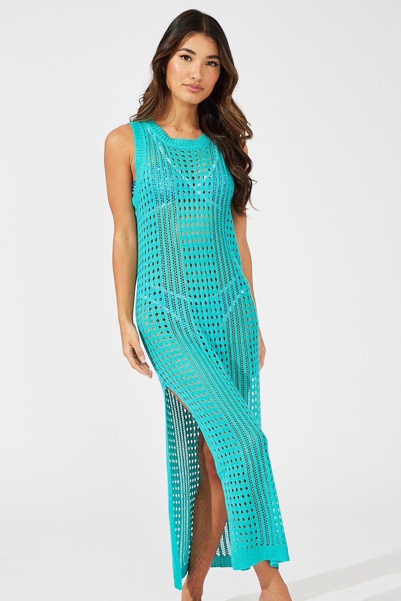 Blue Crochet Dress sold by Ally Fashion product image thumbnail 2