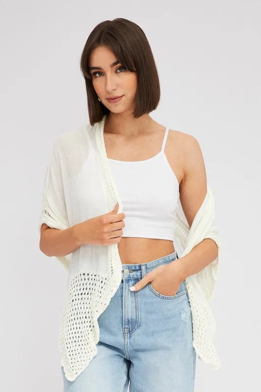 White Kimono Short Sleeve sold by Ally Fashion