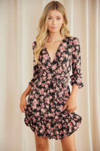 Print Skater Dress Long Sleeve Mini sold by Ally Fashion